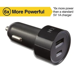 ™ Universal 2-Port USB-C and USB-A Car Charger, Black (NX54336)<NXT Technologies Best