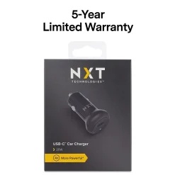 ™ Universal USB-C Car Charger, Black (NX60450)<NXT Technologies Online