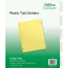 Dividers|Avery Office Essentials Insertable Paper Dividers, 5 Tabs, Clear (11466)