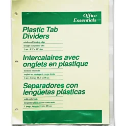 Dividers|Avery Office Essentials Insertable Paper Dividers, 5 Tabs, Clear (11466)