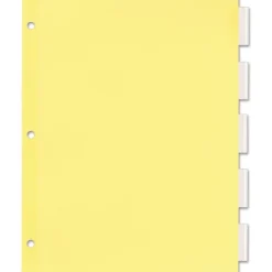 Dividers|Avery Office Essentials Insertable Paper Dividers, 5 Tabs, Clear (11466)