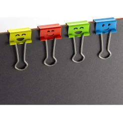 Clips & Fasteners|Officemate Smiling Face Small Binder Clips, 0.38