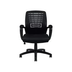 Office Chairs*Offices to go Mesh Back Fabric Manager Chair, Black (OTG11750B)