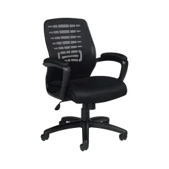 Office Chairs*Offices to go Mesh Back Fabric Manager Chair, Black (OTG11750B)