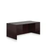 Office Desks*Offices to go Superior Laminate Double Pedestal Desk, BBF/FF, American Mahogany, 29 1/2"Hx71"Wx36"D