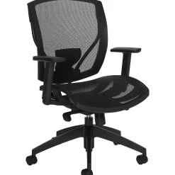 Office Chairs*Offices to go Synchro-Tilter Task Chair, Mesh, Black (TDOTG11310B)
