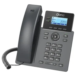 Ooma 2-Line VOIP Phone with Digital Answering, Black (2602W)
