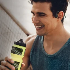 Mercato Bluetooth Open-Ear Neckband Headphones with Microphone, Black (DA3000BL)<OPN Sound