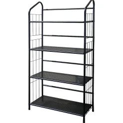 Bookcases*Ore International ® 4 Tier Metal Book Shelf, Black