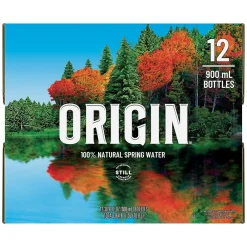 Poland Spring ORIGIN, 100% Natural Spring Water, 900 mL, Recycled Plastic Bottle (12 Count)