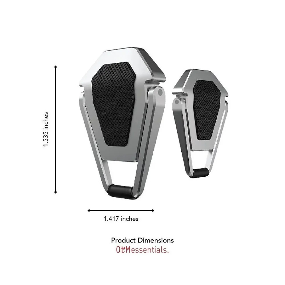 2.77" x 0.6" Aluminum Laptop Kickstand, Silver/Black (OB-A2F)<OTM Essentials Outlet