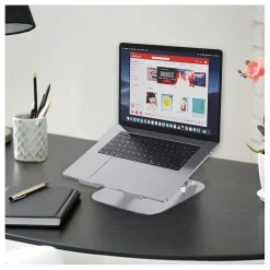 Aluminum Adjustable Laptop Riser Stand, Gray (OB-A2A)<OTM Essentials