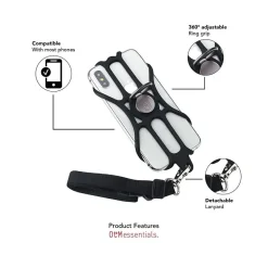 OTM Essentials Black Universal Phone Sling with Lanyard and Ring Grip (OB-A4A)