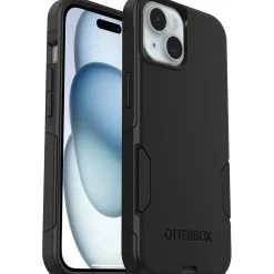 OtterBox Commuter MagSafe Rugged Case for iPhone 13/14/15, Shock Absorbing, Black (77-92606)