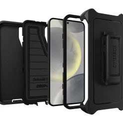 OtterBox Defender Pro Holster Case for Galaxy S24, Shock Absorbing, Black (77-94620)