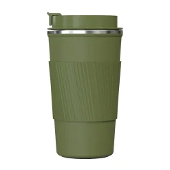 Stainless Steel Double-Walled Vacuum Insulated Coffee Cup, 17.2 oz., Olive Green (OUTD9454)<Outdoors Professional