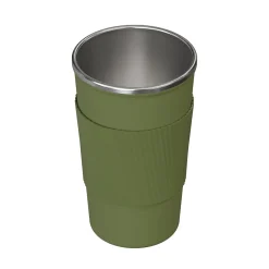 Stainless Steel Double-Walled Vacuum Insulated Coffee Cup, 17.2 oz., Olive Green (OUTD9454)<Outdoors Professional
