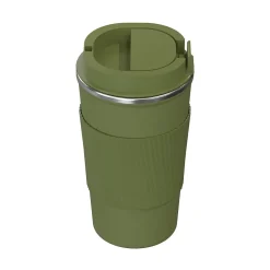 Stainless Steel Double-Walled Vacuum Insulated Coffee Cup, 17.2 oz., Olive Green (OUTD9454)<Outdoors Professional