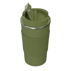 Stainless Steel Double-Walled Vacuum Insulated Coffee Cup, 17.2 oz., Olive Green (OUTD9454)<Outdoors Professional