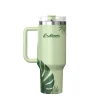 Stainless Steel Double-Walled Vacuum Insulated Tumbler with Straw, 40 oz., Tropical Green (OUTD9232)<Outdoors Professional Online