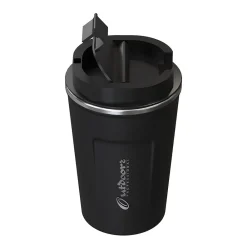 Stainless Steel Double-Walled Vacuum Insulated Coffee Cup, 12.8 oz., Black (OUTD9416)<Outdoors Professional Best