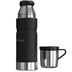 Outdoors Professional Stainless Steel Vacuum Insulated Termo Go Water Bottle, 25.3 oz., Black (OUTD9324)