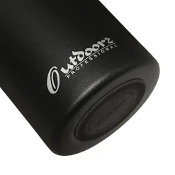 Outdoors Professional Stainless Steel Double-Walled Vacuum-Insulated Travel Bottle, 20 oz., Black (OUTD3675)