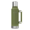 Stainless Steel Vacuum Insulated Termo Classic Bottle with Carry Handle, 47 oz., Green (OUTD9409)<Outdoors Professional Sale
