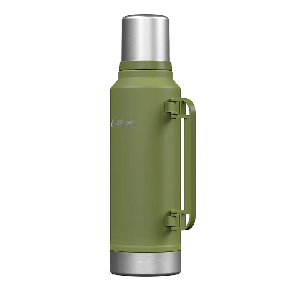 Stainless Steel Vacuum Insulated Termo Classic Bottle with Carry Handle, 47 oz., Green (OUTD9409)<Outdoors Professional Sale