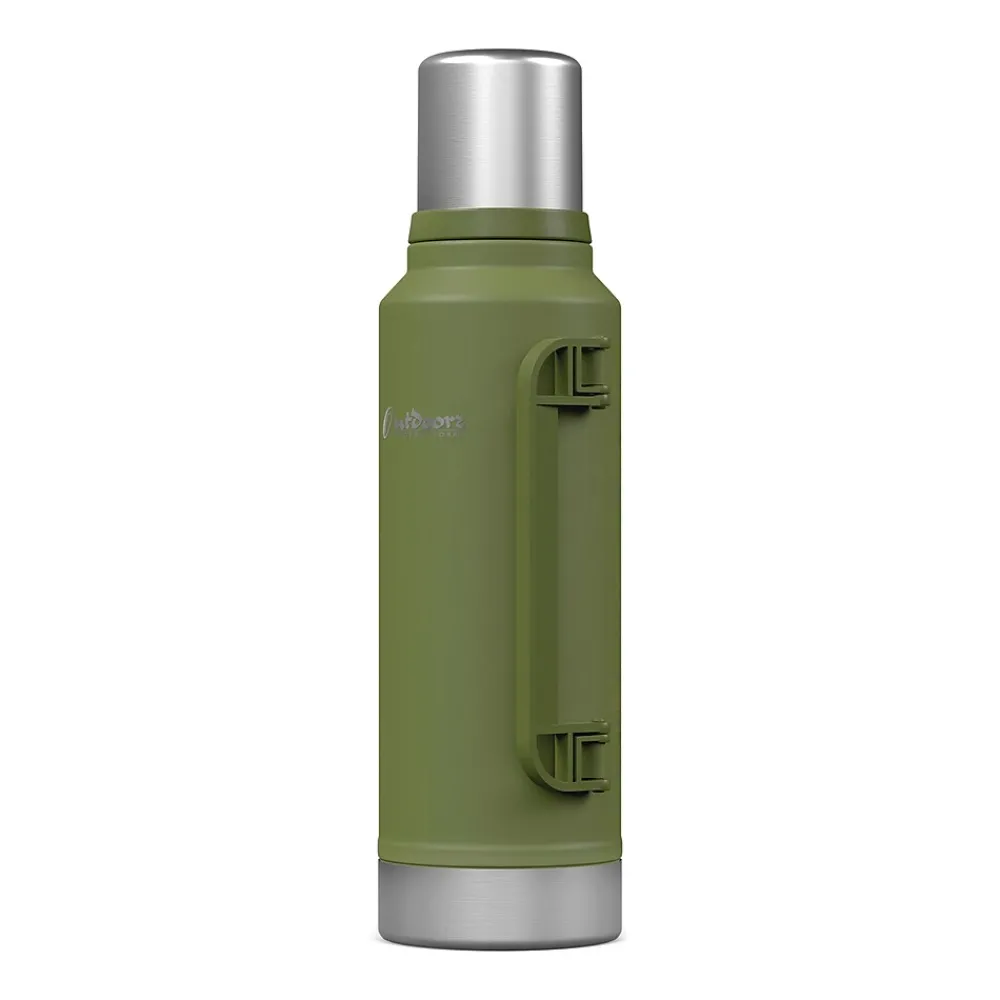 Stainless Steel Vacuum Insulated Termo Classic Bottle with Carry Handle, 47 oz., Green (OUTD9409)<Outdoors Professional Sale