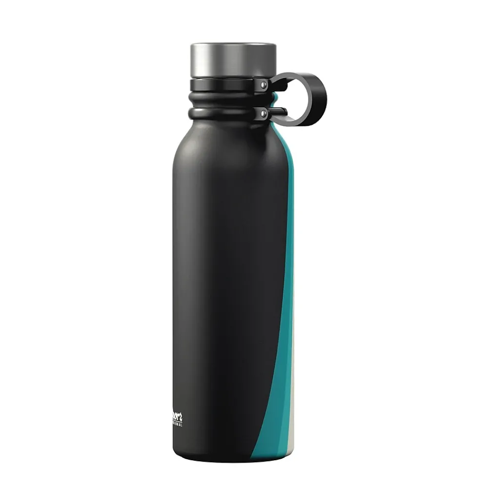 Outdoors Professional Stainless Steel Double-Walled Vacuum-Insulated Travel Bottle, 20 oz., Retro Good Vibes (OUTD9294)