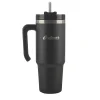 Stainless Steel Double-Walled Vacuum Insulated Tumbler with Straw, 30 oz., Black (OUTD9027)<Outdoors Professional Hot