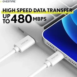 USBC Certified Charging Cables USB-C to USB-C Charging Cable, 10 ft., White, 3/Pack (MFIWHITE10FTX2)<Overtime Discount