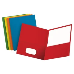 Pocket Folders|Oxford 10 2-Pocket Paper Presentation Folder, Assorted, 25/Box (57513EE)