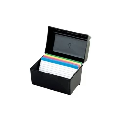 Index Cards*Oxford 4" x 6" Index Card Box, Black (OXF 01461)