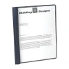 Pocket Folders|Oxford Clear Front Report Covers with Fasteners, Dark Blue (55838)