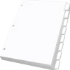 Dividers|Oxford Custom Label Dividers, Self-Stick Tab Labels, 8-Tab, Letter, White, 25 Sets