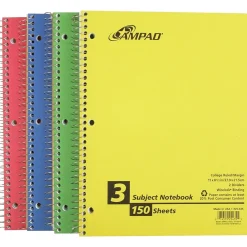 Subject Notebooks|Oxford Earthwise 3-Subject Notebooks, 8.5