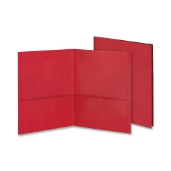 Pocket Folders|Oxford ® Extra-Large Twin Pocket Portfolio, Red