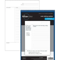 Notepads|Oxford FocusNotes Notepad, 8.5" x 11.75", Cornell Ruled, White, 70 Sheets/Pad (90221)