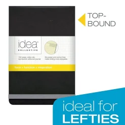 Journals|Oxford Idea Collective Pocket Journal, 3.5" x 5.5", Wide Ruled, Black, (56885)