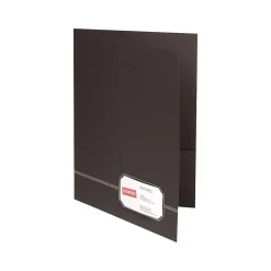 Pocket Folders|Oxford Monogram Design 2-Pocket Presentation Folders, /Gold, 4/Pack (04161) Black