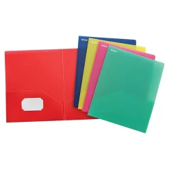 Pocket Folders|Oxford 2-Pocket Presentation Folders, Assorted Colors, 25/Box (OXF 99810)