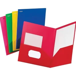 Pocket Folders|Oxford 2-Pocket Presentation Folders, Assorted Colors, 25/Box (OXF 99810)