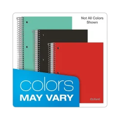 Subject Notebooks|Oxford 5-Subject Notebooks, 8.5" x 11", College Ruled, 200 Sheets, Assorted Colors (10588)