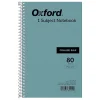 Subject Notebooks|Oxford 1-Subject Notebooks, 5" x 7.75", College Ruled, 80 Sheets, Blue (65119)