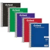 Subject Notebooks|Oxford 5-Subject Subject Notebooks, 8" x 10.5", Wide Ruled, 180 Sheets, Each (65058)