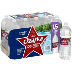 Ozarka 100% Natural Spring Water, Regular Flavor, 33.8 oz. Plastic Bottles, 15/Carton (11475188)