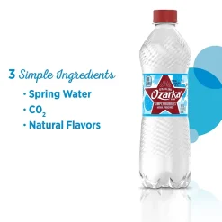 Ozarka Sparkling Water, Simply Bubbles, 16.9 oz. Bottles, 24/Carton (12349548)