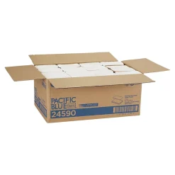 Pacific Blue Basic Recycled Multifold Paper Towel, 1-Ply, White, 250 Sheets/Pack, 16 Packs/Carton (24590)